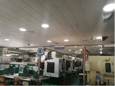 正能量無電照明系統在廠房應用實拍圖2（室內）